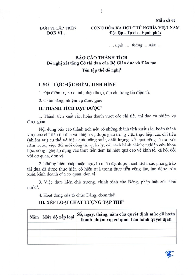 TOÀN VĂN: Thông tư 07/2026/TT-BGDĐT về lĩnh vực thi đua, khen thưởng với ngành Giáo dục- Ảnh 27. TOÀN VĂN: Thông tư 07/2026/TT-BGDĐT về lĩnh vực thi đua, khen thưởng với ngành Giáo dục- Ảnh 27.
