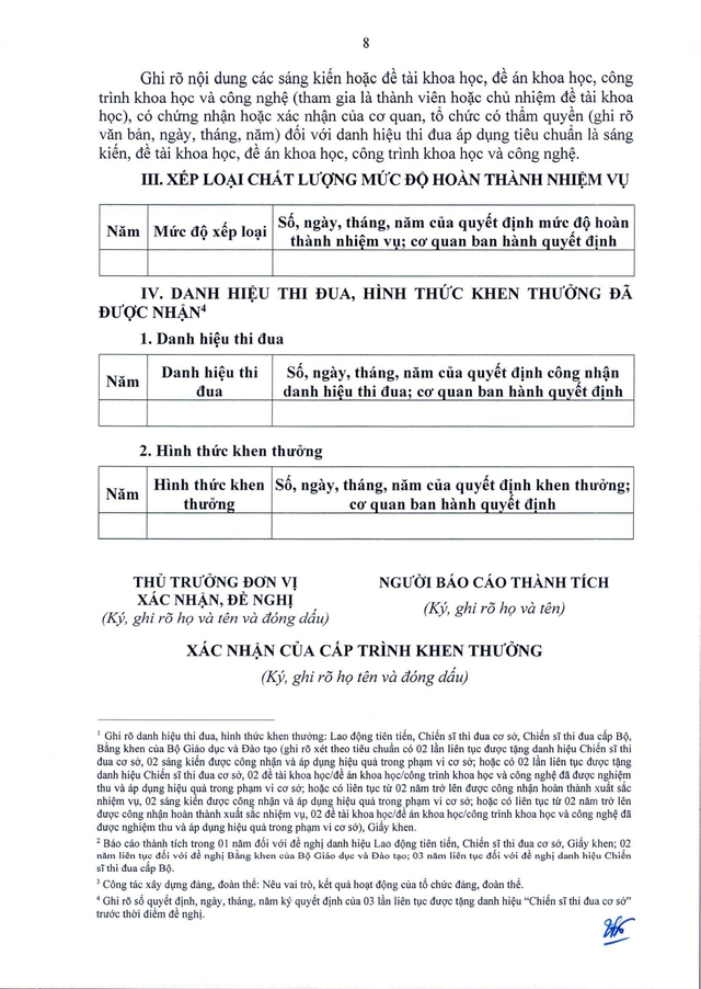 TOÀN VĂN: Thông tư 07/2026/TT-BGDĐT về lĩnh vực thi đua, khen thưởng với ngành Giáo dục- Ảnh 32. TOÀN VĂN: Thông tư 07/2026/TT-BGDĐT về lĩnh vực thi đua, khen thưởng với ngành Giáo dục- Ảnh 32.
