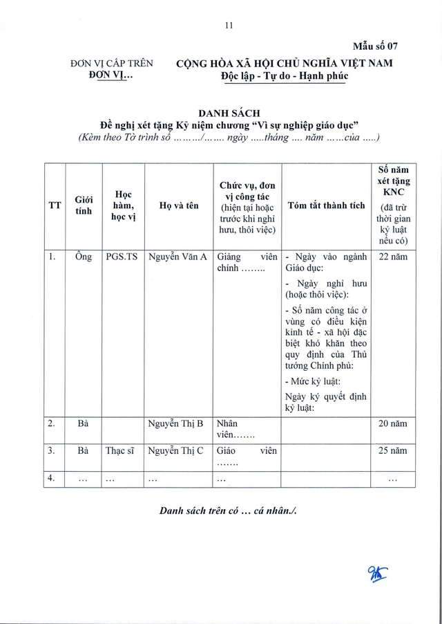 TOÀN VĂN: Thông tư 07/2026/TT-BGDĐT về lĩnh vực thi đua, khen thưởng với ngành Giáo dục- Ảnh 35. TOÀN VĂN: Thông tư 07/2026/TT-BGDĐT về lĩnh vực thi đua, khen thưởng với ngành Giáo dục- Ảnh 35.