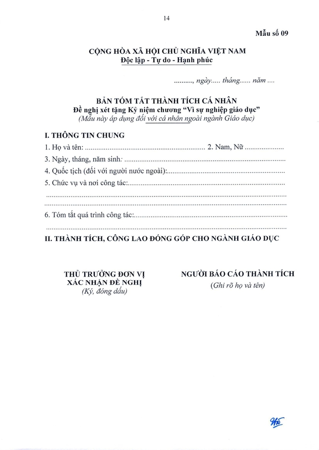 TOÀN VĂN: Thông tư 07/2026/TT-BGDĐT về lĩnh vực thi đua, khen thưởng với ngành Giáo dục- Ảnh 38. TOÀN VĂN: Thông tư 07/2026/TT-BGDĐT về lĩnh vực thi đua, khen thưởng với ngành Giáo dục- Ảnh 38.