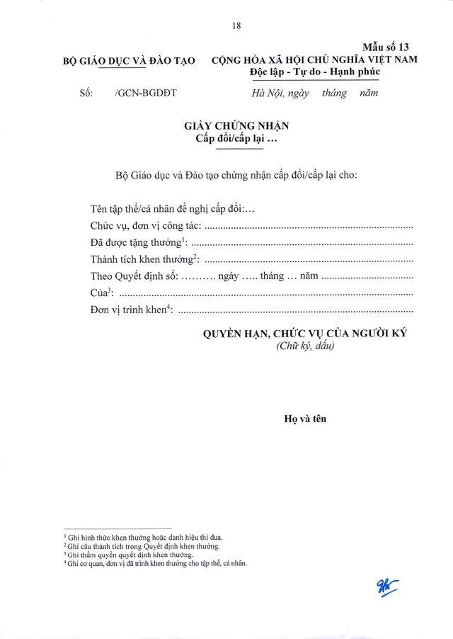 TOÀN VĂN: Thông tư 07/2026/TT-BGDĐT về lĩnh vực thi đua, khen thưởng với ngành Giáo dục- Ảnh 42. TOÀN VĂN: Thông tư 07/2026/TT-BGDĐT về lĩnh vực thi đua, khen thưởng với ngành Giáo dục- Ảnh 42.