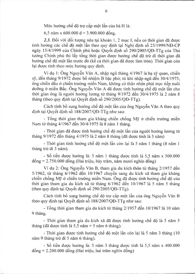 Chế độ chính sách với đối tượng trực tiếp tham gia kháng chiến chống Mỹ nhưng chưa được hưởng chính sách- Ảnh 7.