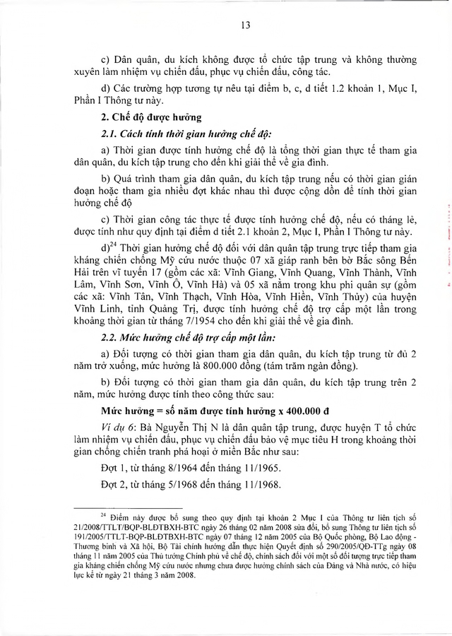 Chế độ chính sách với đối tượng trực tiếp tham gia kháng chiến chống Mỹ nhưng chưa được hưởng chính sách- Ảnh 13.