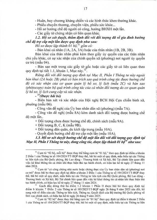 Chế độ chính sách với đối tượng trực tiếp tham gia kháng chiến chống Mỹ nhưng chưa được hưởng chính sách- Ảnh 17.