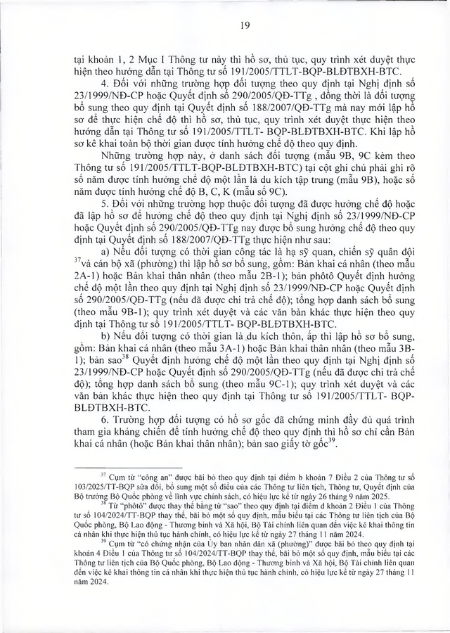 Chế độ chính sách với đối tượng trực tiếp tham gia kháng chiến chống Mỹ nhưng chưa được hưởng chính sách- Ảnh 19.
