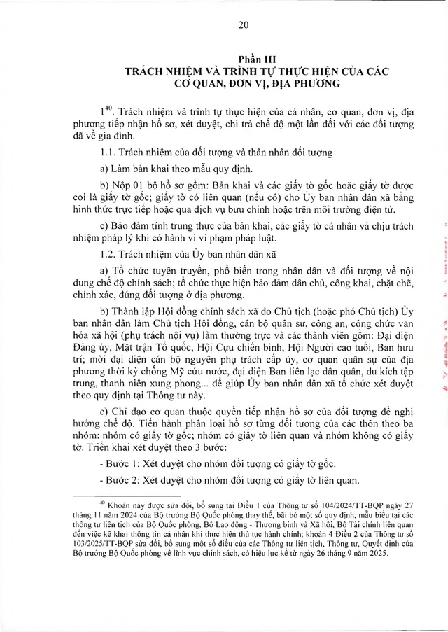 Chế độ chính sách với đối tượng trực tiếp tham gia kháng chiến chống Mỹ nhưng chưa được hưởng chính sách- Ảnh 20.