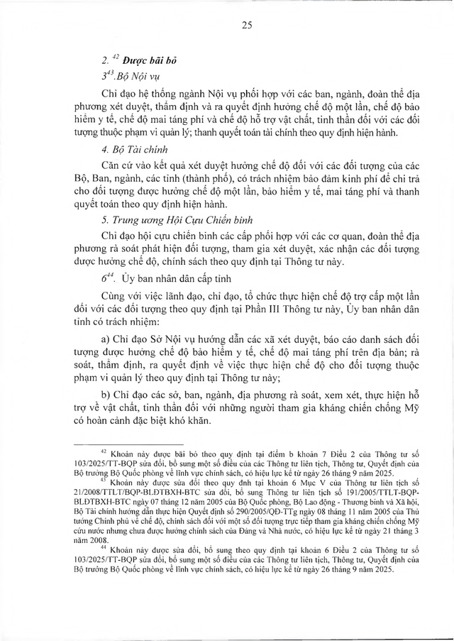 Chế độ chính sách với đối tượng trực tiếp tham gia kháng chiến chống Mỹ nhưng chưa được hưởng chính sách- Ảnh 25.