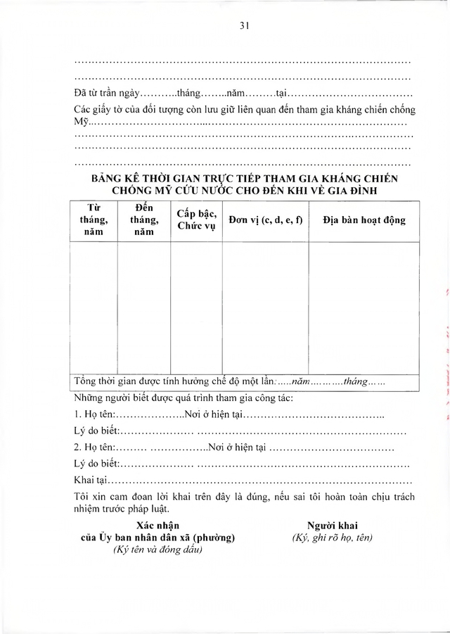 Chế độ chính sách với đối tượng trực tiếp tham gia kháng chiến chống Mỹ nhưng chưa được hưởng chính sách- Ảnh 38.