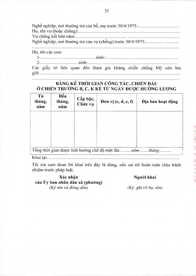 Chế độ chính sách với đối tượng trực tiếp tham gia kháng chiến chống Mỹ nhưng chưa được hưởng chính sách- Ảnh 30.