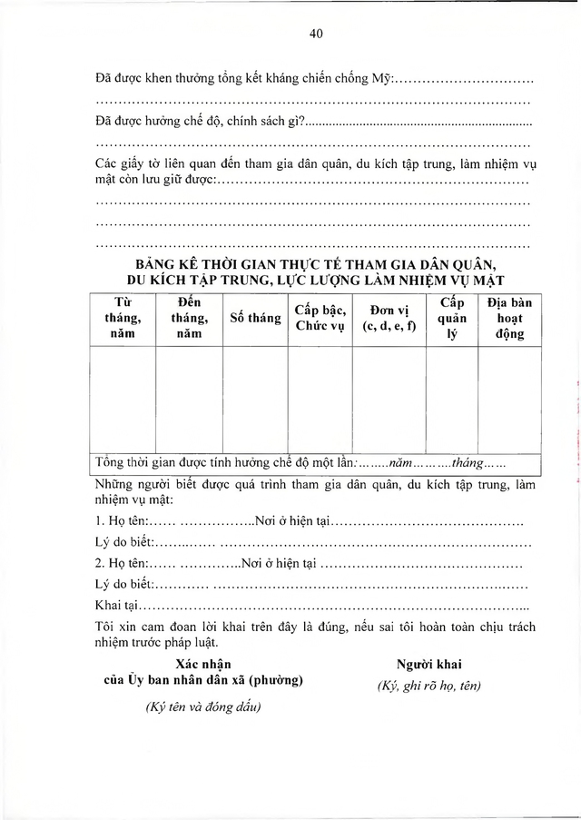 Chế độ chính sách với đối tượng trực tiếp tham gia kháng chiến chống Mỹ nhưng chưa được hưởng chính sách- Ảnh 44.