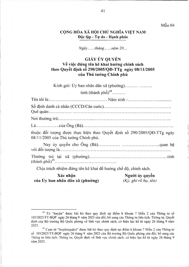 Chế độ chính sách với đối tượng trực tiếp tham gia kháng chiến chống Mỹ nhưng chưa được hưởng chính sách- Ảnh 41.