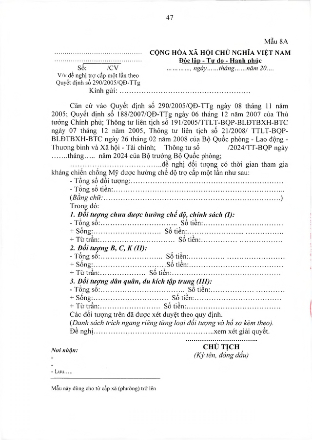 Chế độ chính sách với đối tượng trực tiếp tham gia kháng chiến chống Mỹ nhưng chưa được hưởng chính sách- Ảnh 57.
