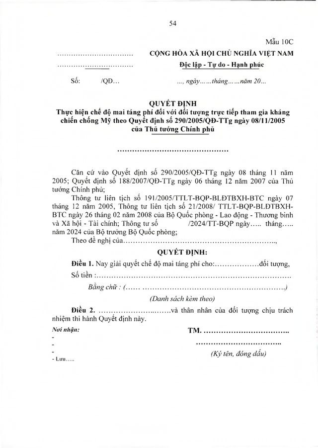 Chế độ chính sách với đối tượng trực tiếp tham gia kháng chiến chống Mỹ nhưng chưa được hưởng chính sách- Ảnh 55.