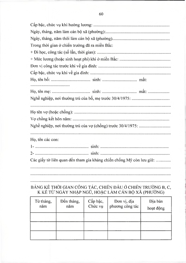 Chế độ chính sách với đối tượng trực tiếp tham gia kháng chiến chống Mỹ nhưng chưa được hưởng chính sách- Ảnh 50.