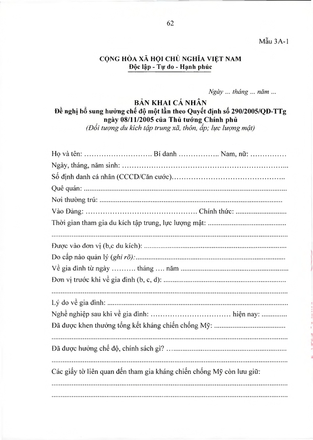 Chế độ chính sách với đối tượng trực tiếp tham gia kháng chiến chống Mỹ nhưng chưa được hưởng chính sách- Ảnh 47.