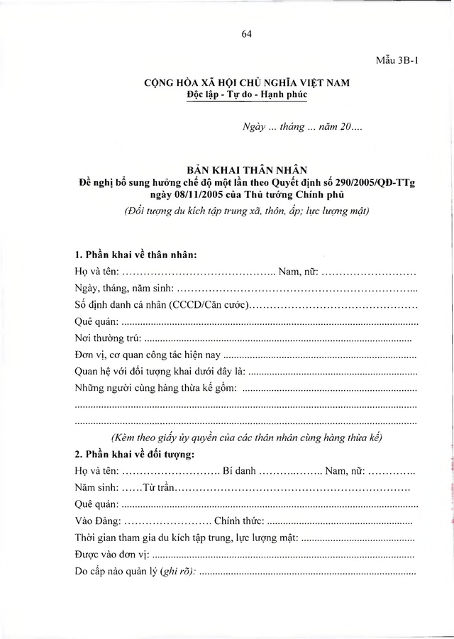 Chế độ chính sách với đối tượng trực tiếp tham gia kháng chiến chống Mỹ nhưng chưa được hưởng chính sách- Ảnh 64.