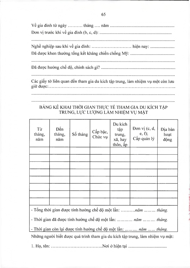 Chế độ chính sách với đối tượng trực tiếp tham gia kháng chiến chống Mỹ nhưng chưa được hưởng chính sách- Ảnh 65.