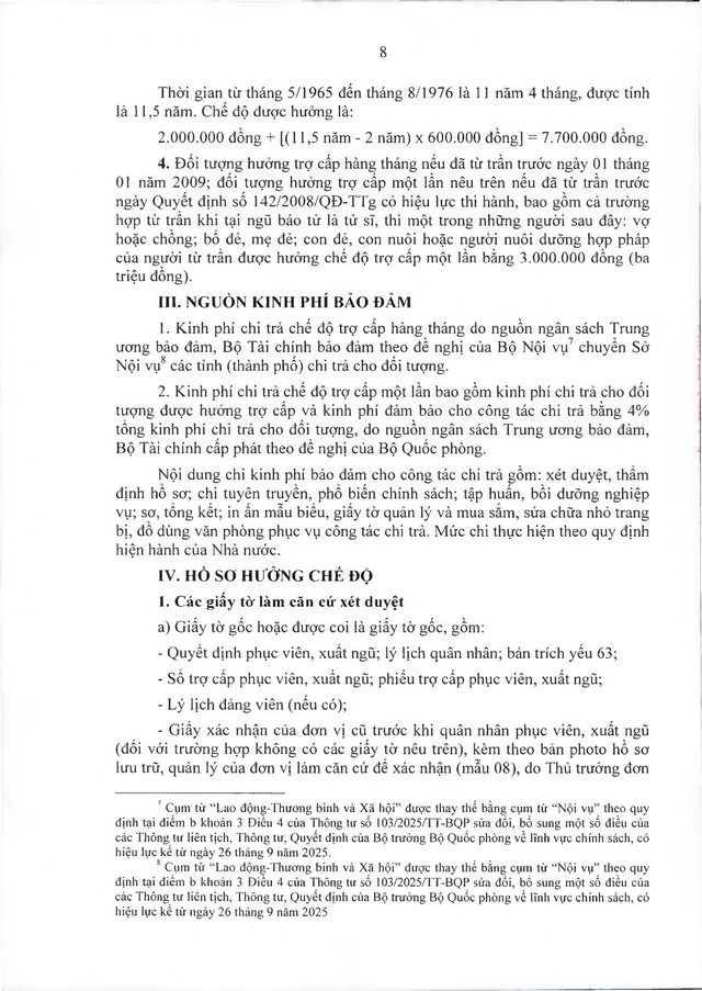 Chế độ với quân nhân tham gia kháng chiến chống Mỹ, dưới 20 năm trong quân đội đã xuất ngũ- Ảnh 8. Chế độ với quân nhân tham gia kháng chiến chống Mỹ, dưới 20 năm trong quân đội đã xuất ngũ- Ảnh 8.