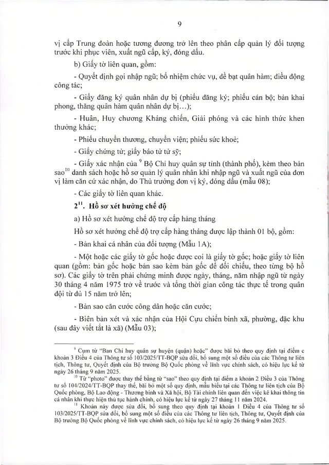 Chế độ với quân nhân tham gia kháng chiến chống Mỹ, dưới 20 năm trong quân đội đã xuất ngũ- Ảnh 9. Chế độ với quân nhân tham gia kháng chiến chống Mỹ, dưới 20 năm trong quân đội đã xuất ngũ- Ảnh 9.