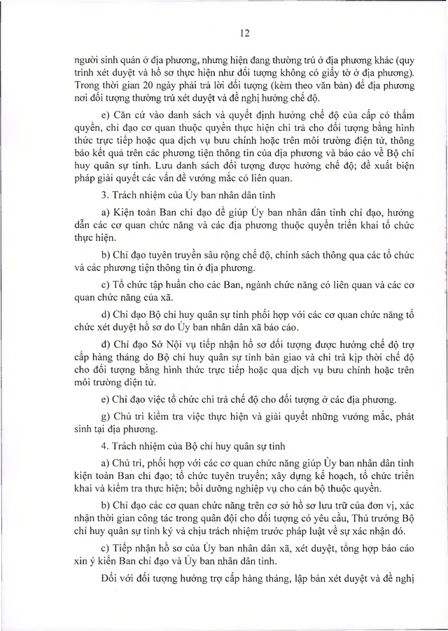 Chế độ với quân nhân tham gia kháng chiến chống Mỹ, dưới 20 năm trong quân đội đã xuất ngũ- Ảnh 12. Chế độ với quân nhân tham gia kháng chiến chống Mỹ, dưới 20 năm trong quân đội đã xuất ngũ- Ảnh 12.