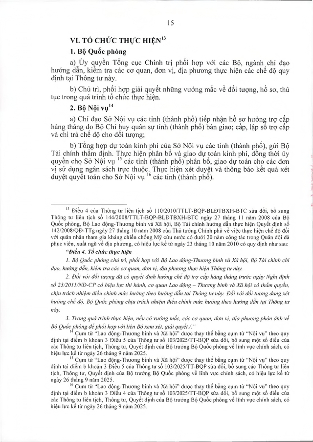 Chế độ với quân nhân tham gia kháng chiến chống Mỹ, dưới 20 năm trong quân đội đã xuất ngũ- Ảnh 15. Chế độ với quân nhân tham gia kháng chiến chống Mỹ, dưới 20 năm trong quân đội đã xuất ngũ- Ảnh 15.