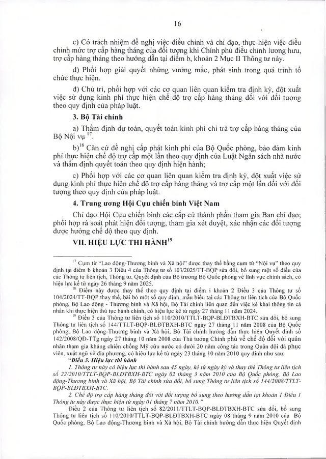 Chế độ với quân nhân tham gia kháng chiến chống Mỹ, dưới 20 năm trong quân đội đã xuất ngũ- Ảnh 16. Chế độ với quân nhân tham gia kháng chiến chống Mỹ, dưới 20 năm trong quân đội đã xuất ngũ- Ảnh 16.