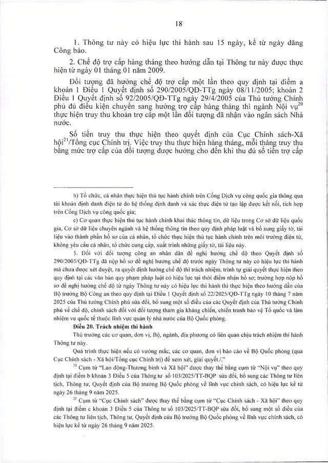 Chế độ với quân nhân tham gia kháng chiến chống Mỹ, dưới 20 năm trong quân đội đã xuất ngũ- Ảnh 18. Chế độ với quân nhân tham gia kháng chiến chống Mỹ, dưới 20 năm trong quân đội đã xuất ngũ- Ảnh 18.