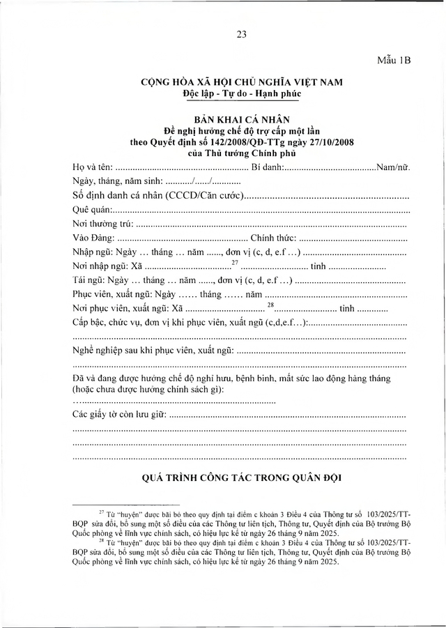 Chế độ với quân nhân tham gia kháng chiến chống Mỹ, dưới 20 năm trong quân đội đã xuất ngũ- Ảnh 23. Chế độ với quân nhân tham gia kháng chiến chống Mỹ, dưới 20 năm trong quân đội đã xuất ngũ- Ảnh 23.