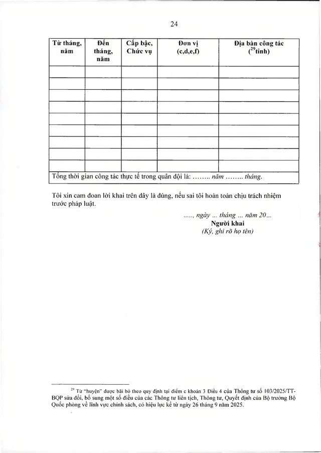Chế độ với quân nhân tham gia kháng chiến chống Mỹ, dưới 20 năm trong quân đội đã xuất ngũ- Ảnh 24. Chế độ với quân nhân tham gia kháng chiến chống Mỹ, dưới 20 năm trong quân đội đã xuất ngũ- Ảnh 24.