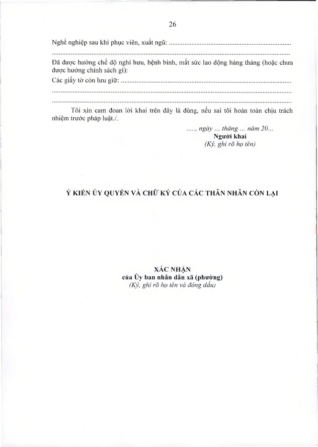 Chế độ với quân nhân tham gia kháng chiến chống Mỹ, dưới 20 năm trong quân đội đã xuất ngũ- Ảnh 26. Chế độ với quân nhân tham gia kháng chiến chống Mỹ, dưới 20 năm trong quân đội đã xuất ngũ- Ảnh 26.