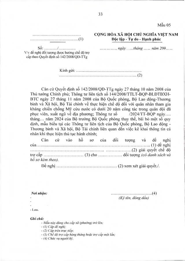 Chế độ với quân nhân tham gia kháng chiến chống Mỹ, dưới 20 năm trong quân đội đã xuất ngũ- Ảnh 33. Chế độ với quân nhân tham gia kháng chiến chống Mỹ, dưới 20 năm trong quân đội đã xuất ngũ- Ảnh 33.