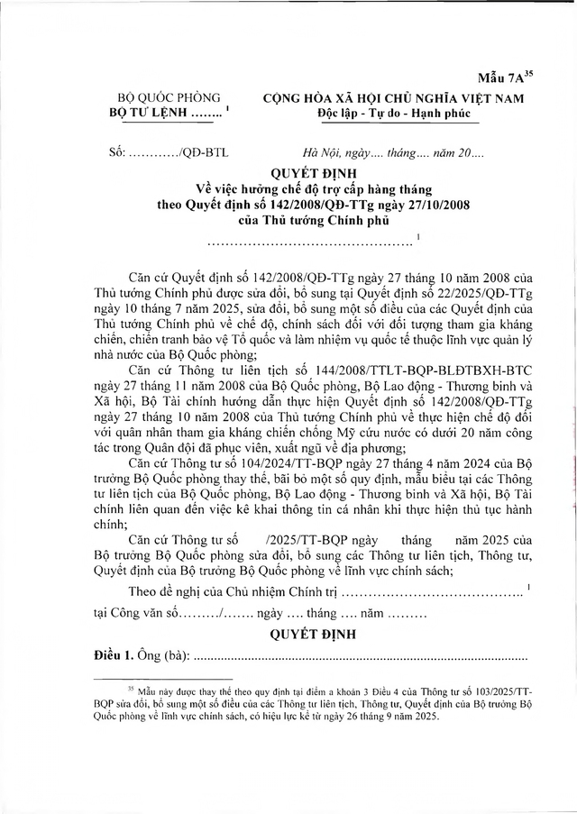 Chế độ với quân nhân tham gia kháng chiến chống Mỹ, dưới 20 năm trong quân đội đã xuất ngũ- Ảnh 37. Chế độ với quân nhân tham gia kháng chiến chống Mỹ, dưới 20 năm trong quân đội đã xuất ngũ- Ảnh 37.