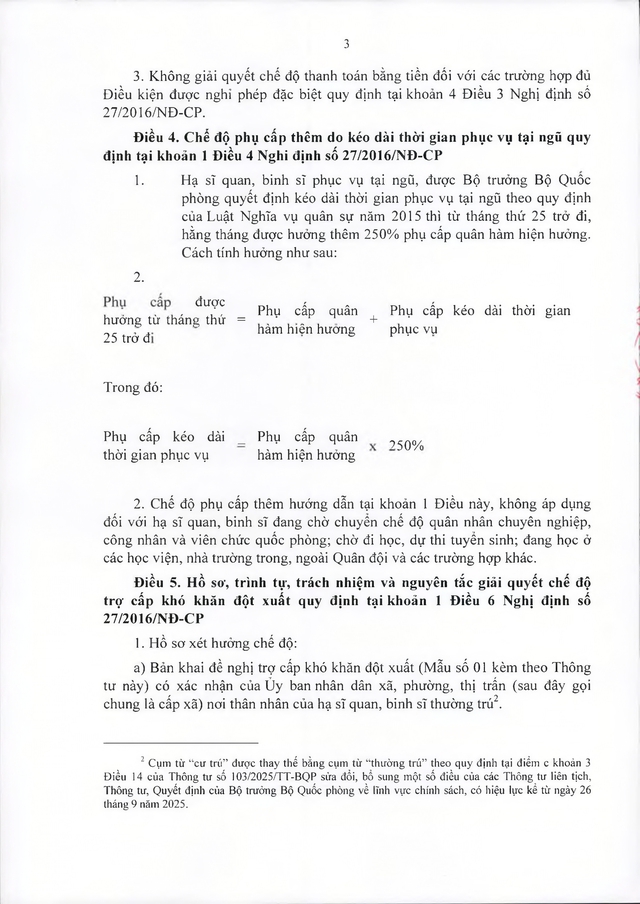 Hướng dẫn chế độ, chính sách với hạ sĩ quan, binh sĩ tại ngũ, xuất ngũ; thân nhân hạ sĩ quan, binh sĩ tại ngũ- Ảnh 3. Hướng dẫn chế độ, chính sách với hạ sĩ quan, binh sĩ tại ngũ, xuất ngũ; thân nhân hạ sĩ quan, binh sĩ tại ngũ- Ảnh 3.