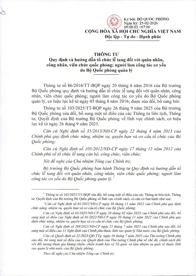Quy định, hướng dẫn tổ chức lễ tang với quân nhân, công nhân, viên chức quốc phòng; người làm cơ yếu do Bộ Quốc phòng quản lý- Ảnh 17.