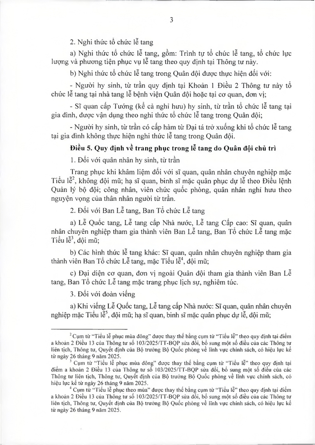 Quy định, hướng dẫn tổ chức lễ tang với quân nhân, công nhân, viên chức quốc phòng; người làm cơ yếu do Bộ Quốc phòng quản lý- Ảnh 19.