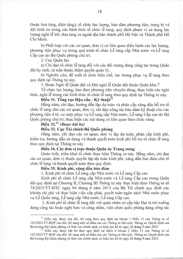 Quy định, hướng dẫn tổ chức lễ tang với quân nhân, công nhân, viên chức quốc phòng; người làm cơ yếu do Bộ Quốc phòng quản lý- Ảnh 34.