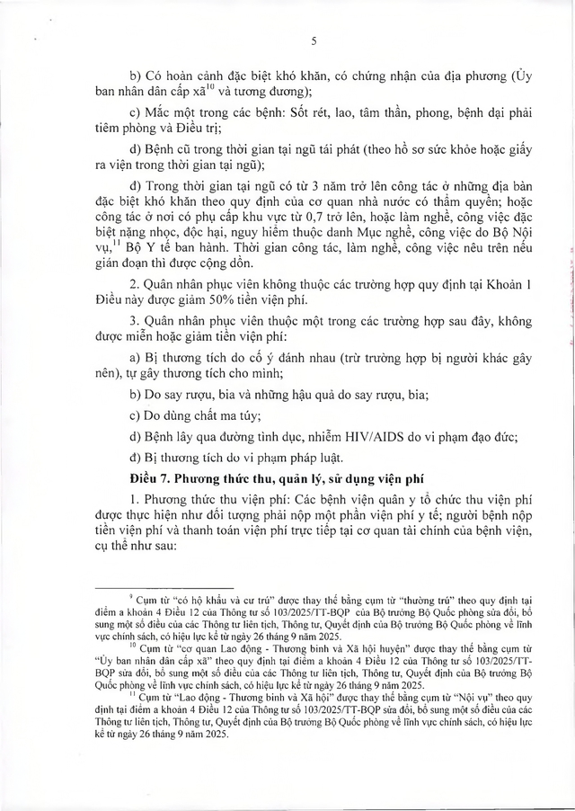 Quy định về khám, chữa bệnh với quân nhân chuyên nghiệp đủ 15 năm công tác trở lên đã phục viên- Ảnh 5.
