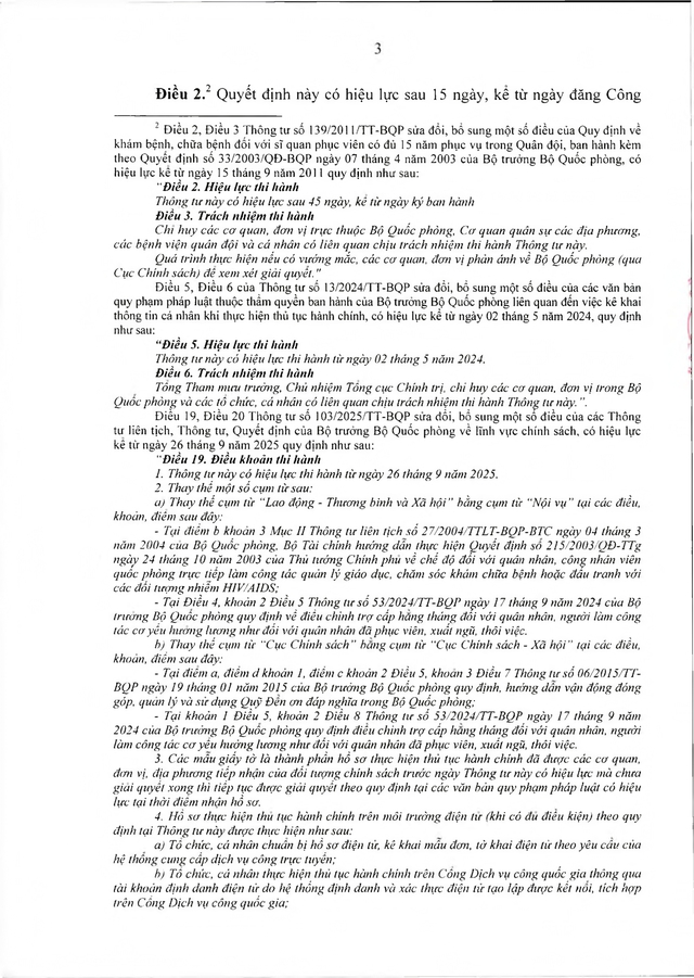 Quy định về khám, chữa bệnh với sĩ quan phục viên đủ 15 năm phục vụ trong Quân đội- Ảnh 3.