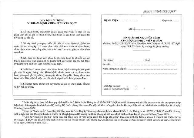 Quy định về khám, chữa bệnh với sĩ quan phục viên đủ 15 năm phục vụ trong Quân đội- Ảnh 14.