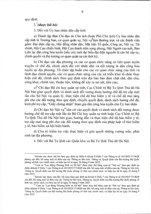 Quy định chế độ với dân công hỏa tuyến tham gia kháng chiến, làm nhiệm vụ quốc tế- Ảnh 10.