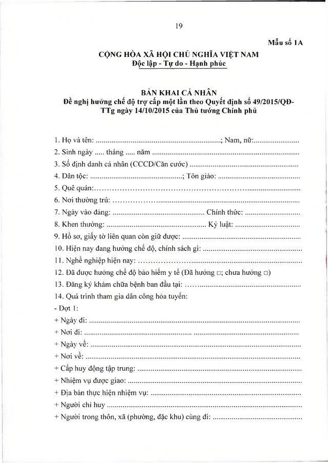 Quy định chế độ với dân công hỏa tuyến tham gia kháng chiến, làm nhiệm vụ quốc tế- Ảnh 20.