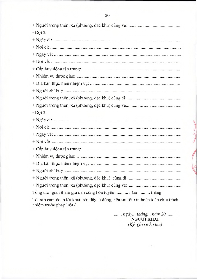 Quy định chế độ với dân công hỏa tuyến tham gia kháng chiến, làm nhiệm vụ quốc tế- Ảnh 21.