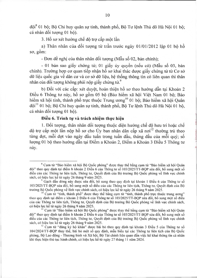 Chế độ với quân nhân, công an tham gia chiến tranh bảo vệ Tổ quốc, làm nhiệm vụ ở Campuchia, Lào sau 30/4/1975 đủ 20 năm trong quân đội đã xuất ngũ- Ảnh 10. Chế độ với quân nhân, công an tham gia chiến tranh bảo vệ Tổ quốc, làm nhiệm vụ ở Campuchia, Lào sau 30/4/1975 đủ 20 năm trong quân đội đã xuất ngũ- Ảnh 10.