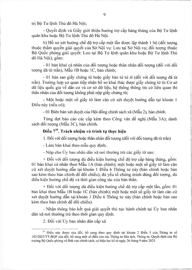 Chế độ với người tham gia chiến tranh bảo vệ Tổ quốc, làm nhiệm vụ ở Campuchia, Lào sau 30/4/1975 đã xuất ngũ- Ảnh 9. Chế độ với người tham gia chiến tranh bảo vệ Tổ quốc, làm nhiệm vụ ở Campuchia, Lào sau 30/4/1975 đã xuất ngũ- Ảnh 9.