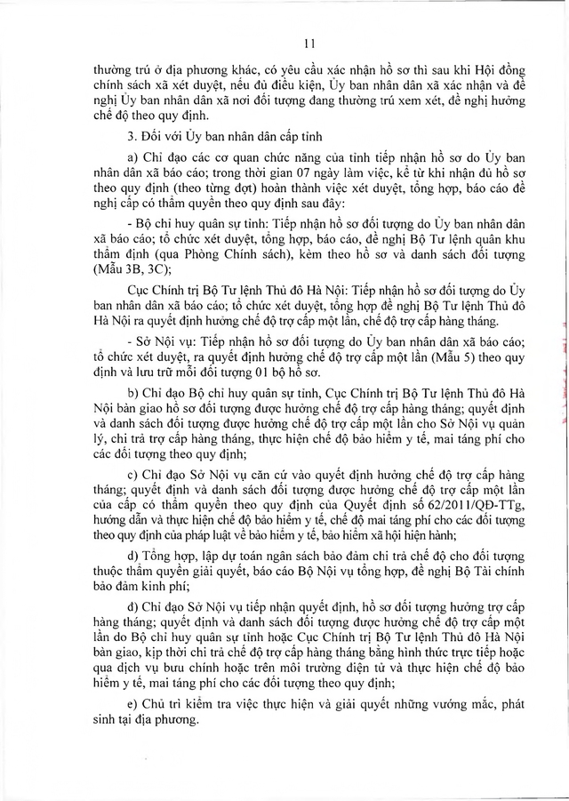 Chế độ với người tham gia chiến tranh bảo vệ Tổ quốc, làm nhiệm vụ ở Campuchia, Lào sau 30/4/1975 đã xuất ngũ- Ảnh 11. Chế độ với người tham gia chiến tranh bảo vệ Tổ quốc, làm nhiệm vụ ở Campuchia, Lào sau 30/4/1975 đã xuất ngũ- Ảnh 11.