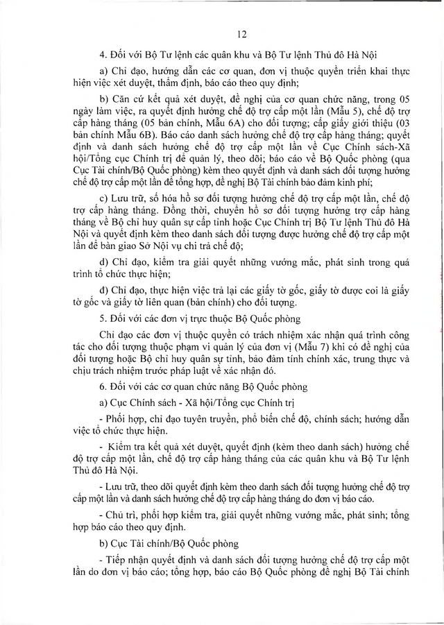 Chế độ với người tham gia chiến tranh bảo vệ Tổ quốc, làm nhiệm vụ ở Campuchia, Lào sau 30/4/1975 đã xuất ngũ- Ảnh 12. Chế độ với người tham gia chiến tranh bảo vệ Tổ quốc, làm nhiệm vụ ở Campuchia, Lào sau 30/4/1975 đã xuất ngũ- Ảnh 12.