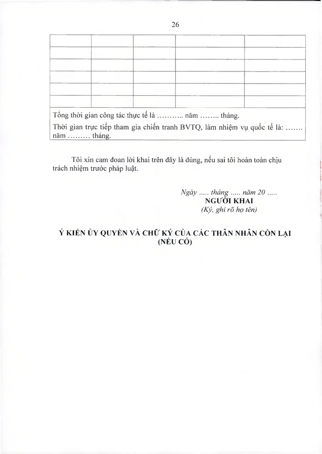 Chế độ với người tham gia chiến tranh bảo vệ Tổ quốc, làm nhiệm vụ ở Campuchia, Lào sau 30/4/1975 đã xuất ngũ- Ảnh 26. Chế độ với người tham gia chiến tranh bảo vệ Tổ quốc, làm nhiệm vụ ở Campuchia, Lào sau 30/4/1975 đã xuất ngũ- Ảnh 26.