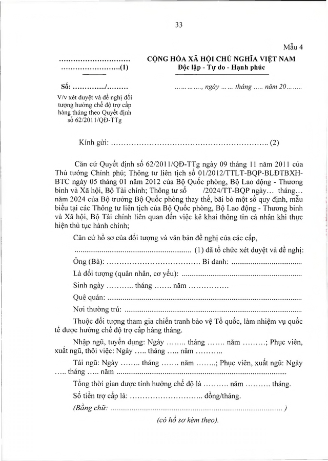 Chế độ với người tham gia chiến tranh bảo vệ Tổ quốc, làm nhiệm vụ ở Campuchia, Lào sau 30/4/1975 đã xuất ngũ- Ảnh 33. Chế độ với người tham gia chiến tranh bảo vệ Tổ quốc, làm nhiệm vụ ở Campuchia, Lào sau 30/4/1975 đã xuất ngũ- Ảnh 33.