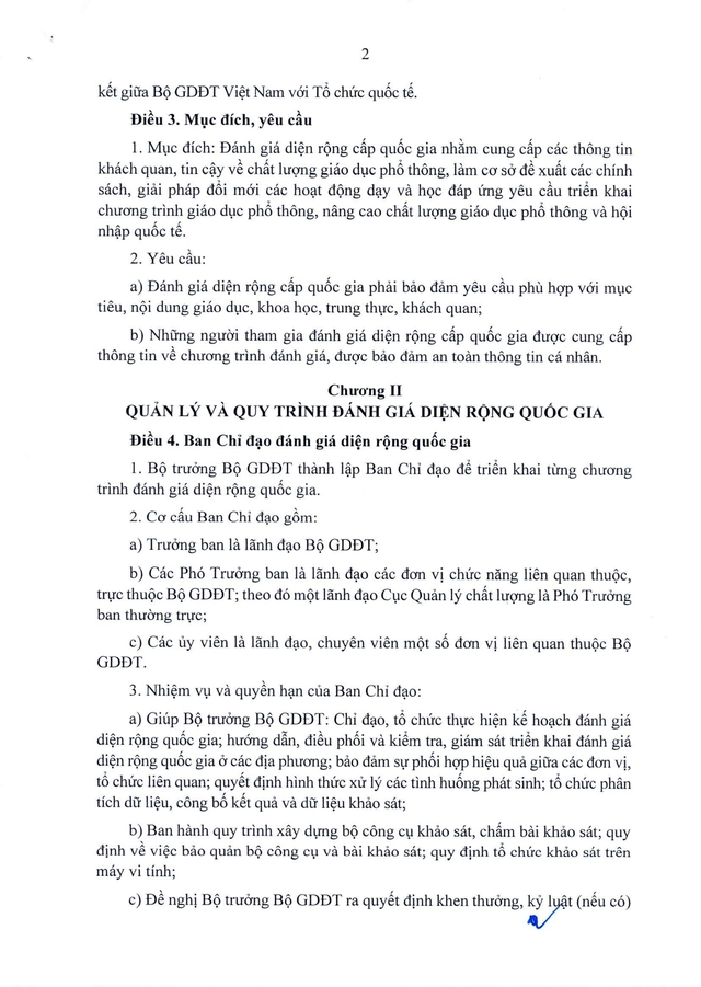 TOÀN VĂN: Thông tư 08/2026/TT-BGDĐT đánh giá diện rộng quốc gia chất lượng giáo dục phổ thông- Ảnh 3.