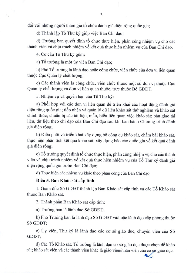 TOÀN VĂN: Thông tư 08/2026/TT-BGDĐT đánh giá diện rộng quốc gia chất lượng giáo dục phổ thông- Ảnh 4.